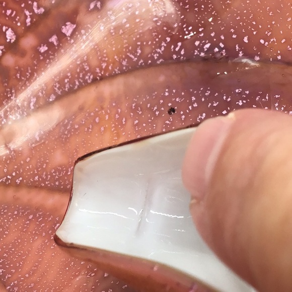 Vintage Murano White Cased Aventurine Scallop Shaped Bowl - Picture 6 of 10